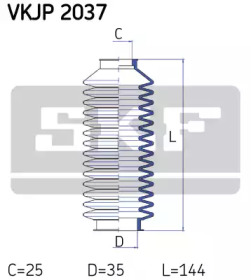 Гофрированный кожух / прокладки SKF для VW SCIROCCO (53) 1.6